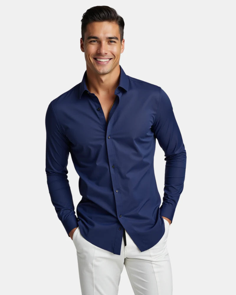 Kelvon™ - Knitterfreies Slim-Fit-Hemd