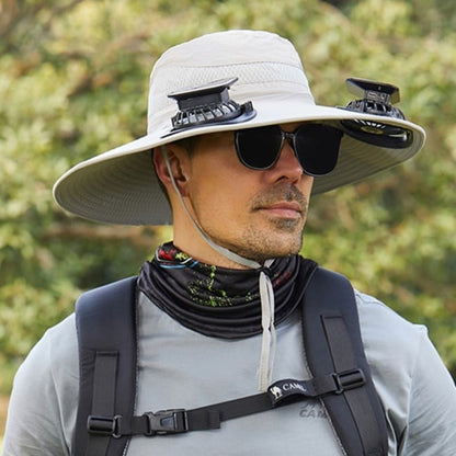 Father's Day Sale -49%OFF💖Outdoor Wide Brim Sun Hat With Solar Fan