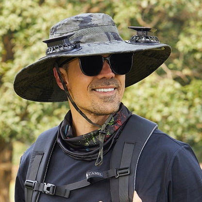 Father's Day Sale -49%OFF💖Outdoor Wide Brim Sun Hat With Solar Fan